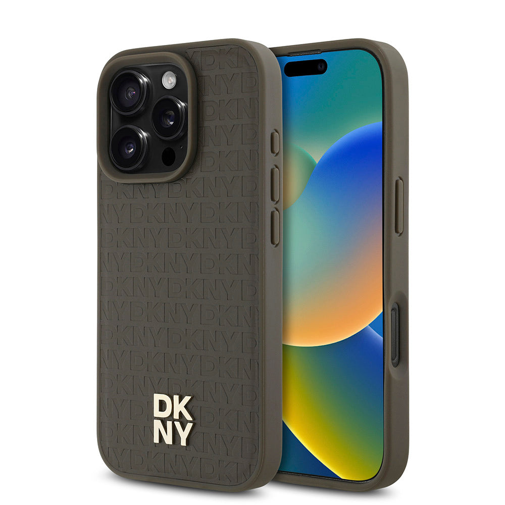 DKNY iPhone 16 Pro Repeat Pattern 3D MagSafe Uyumlu Kılıf – Fotoğraf 1