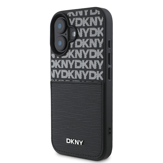 DKNY iPhone 16 Repeat Texture Pattern Kartlıklı Kılıf – Fotoğraf 2