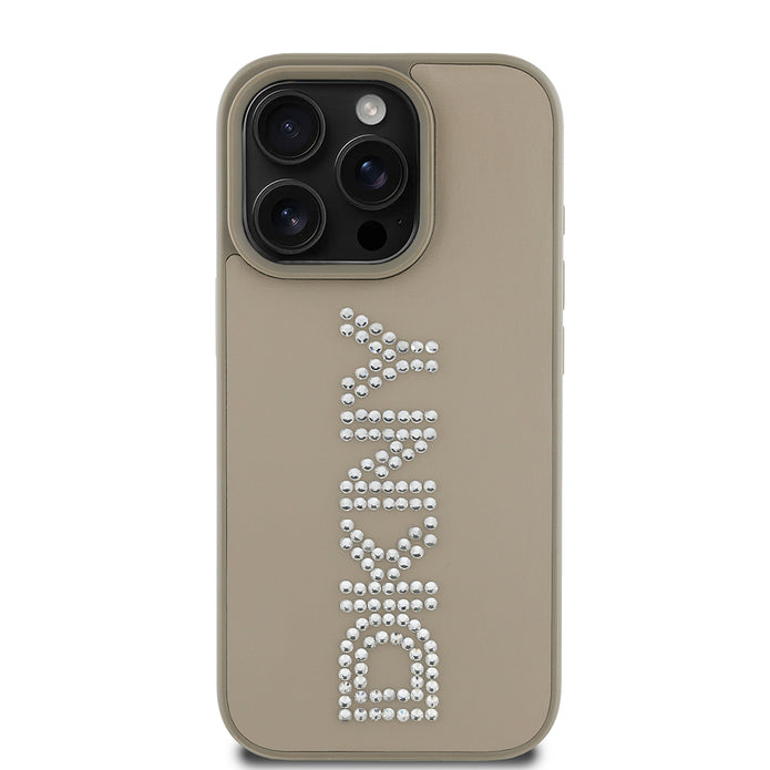DKNY iPhone 15 Pro Max Rhinestones Taşlı PU Deri Kılıf – Fotoğraf 7