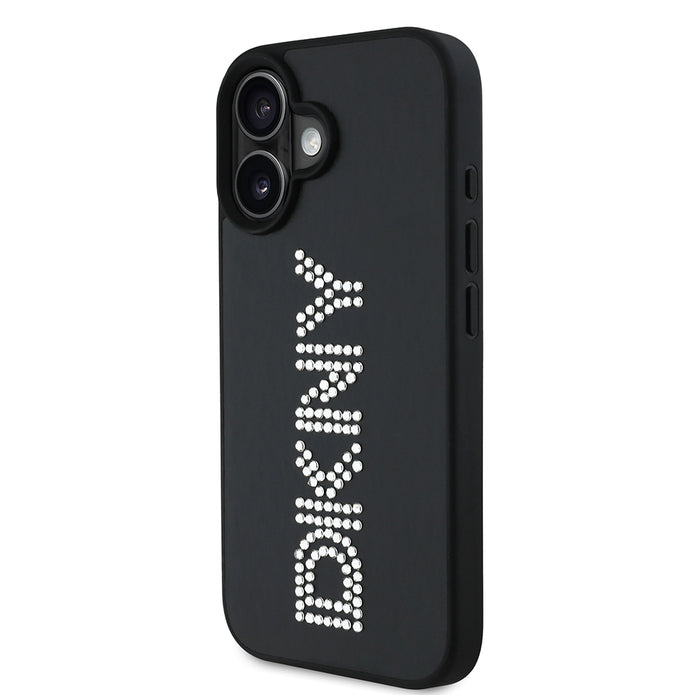 DKNY iPhone 16 Rhinestones Taşlı PU Deri Kılıf – Fotoğraf 8