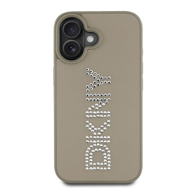 DKNY iPhone 16 Rhinestones Taşlı PU Deri Kılıf – Fotoğraf 2