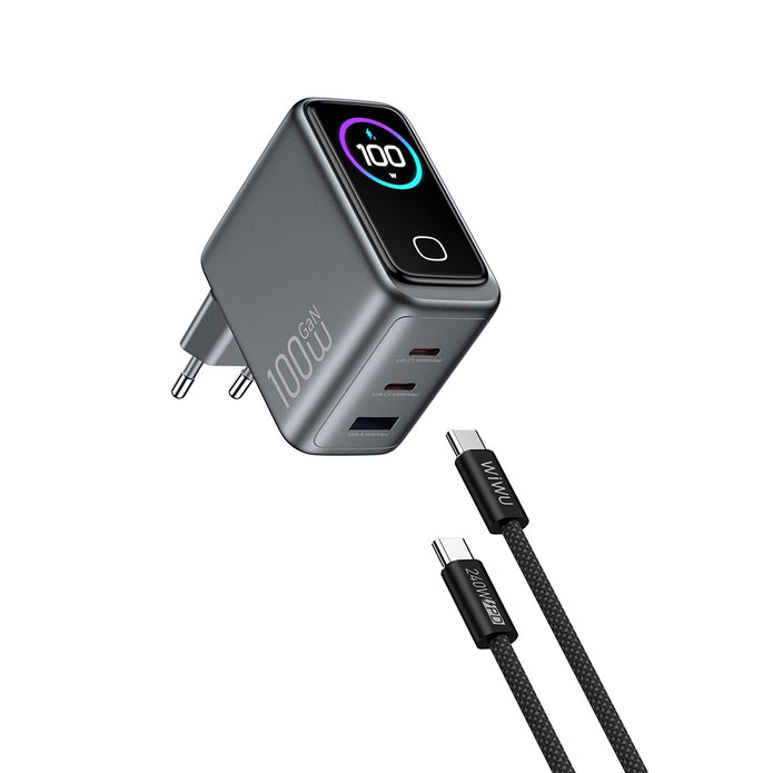 CHG300 Voyager 100W GaN TFT Ekranlı PD Hızlı Şarj Başlığı – Fotoğraf 3