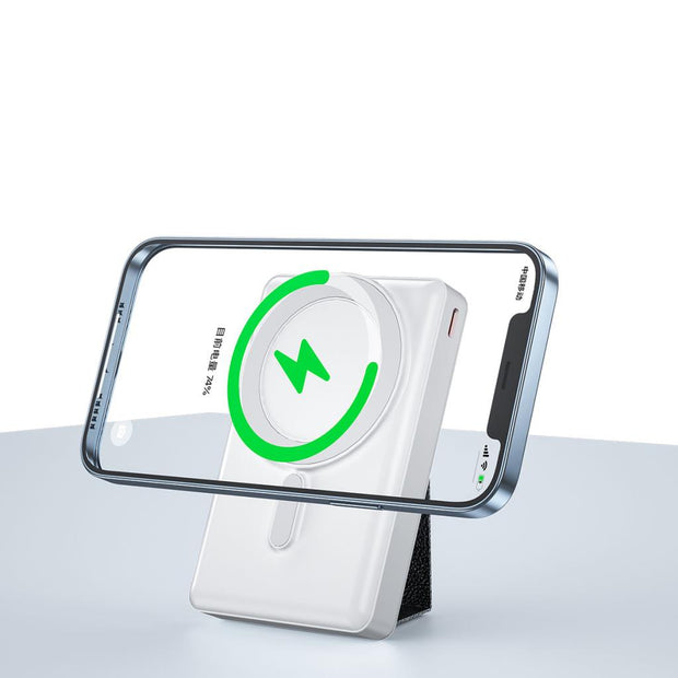JC-20 Standlı Magsafe Uyumlu Şeffaf Wireless Powerbank 15W 10000mAh – Fotoğraf 2