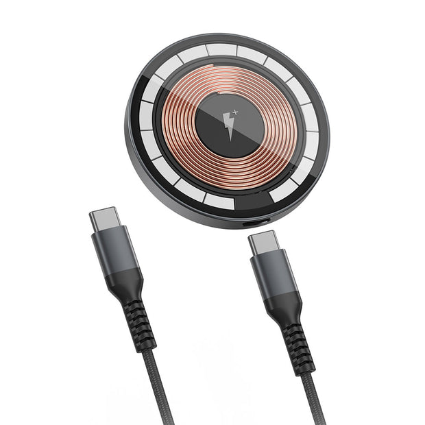 M17 Şeffaf 15W Kablosuz Magsafe Şarj Cihazı – Fotoğraf 2