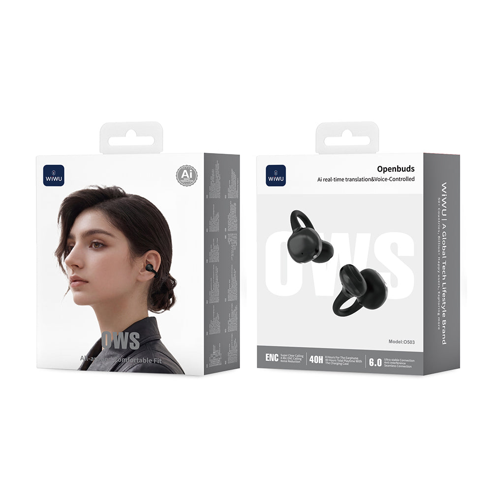 O503 Openbuds AI Çeviri ENC Bluetooth 6.0 Açık Kulak Kulaklık