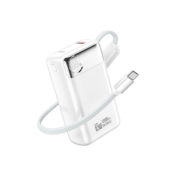 T132 Power Plus Serisi 12000mAh 65W PD Dahili Kablolu Powerbank – Fotoğraf 5