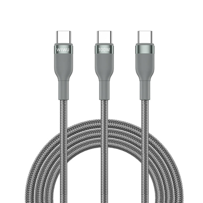 Wi-C029 Concise 2in1 Type-C Lightning Micro USB 100W 1.2M Hızlı Şarj Kablosu – Fotoğraf 2