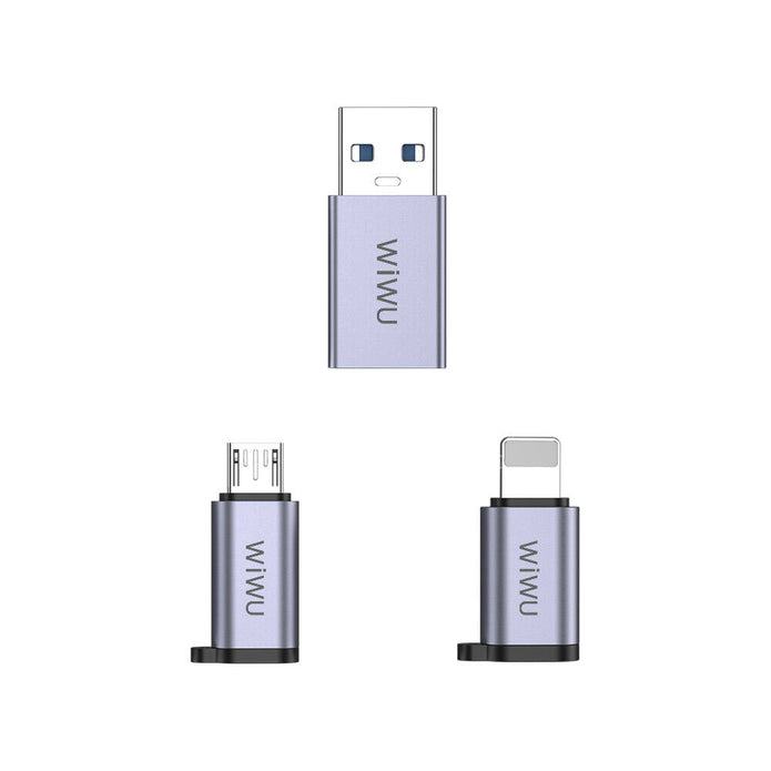 Wi-C031 Concise Serisi 3in1 Type-C to USB-A Micro Lightning Adaptör Paketi – Fotoğraf 5