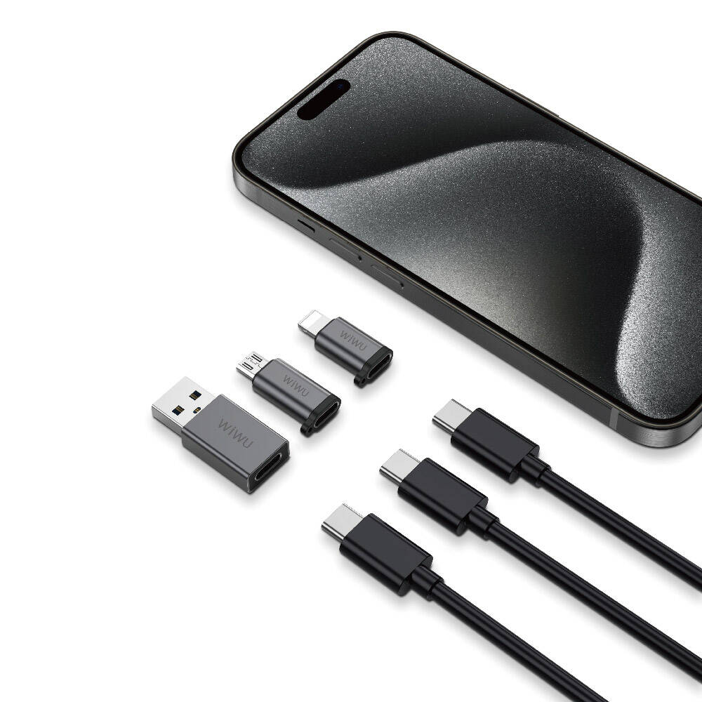 Wi-C031 Concise Serisi 3in1 Type-C to USB-A Micro Lightning Adaptör Paketi – Fotoğraf 6