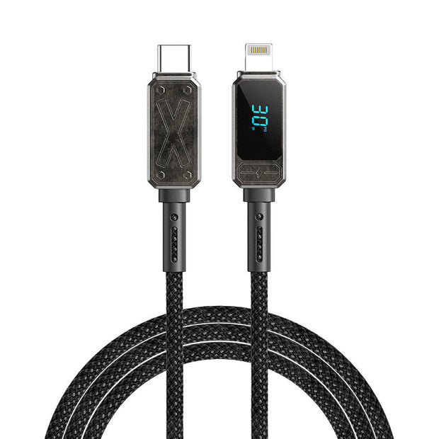 Wi-C038 Titan LED Göstergeli Type-C to Lightning PD Şarj ve Data Kablosu 30W 1,2 m – Fotoğraf 4