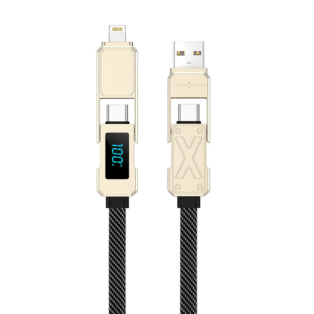 Wi-C039 Titan Serisi 4in1 LED Göstergeli Şarj Kablosu 15cm – Fotoğraf 4