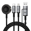 Legend Wi-C050 3in1 USB-A + Type-C to Lightning – Type-C – Akıllı Saat 100W Şarj Kablosu 1.2M – Fotoğraf 1
