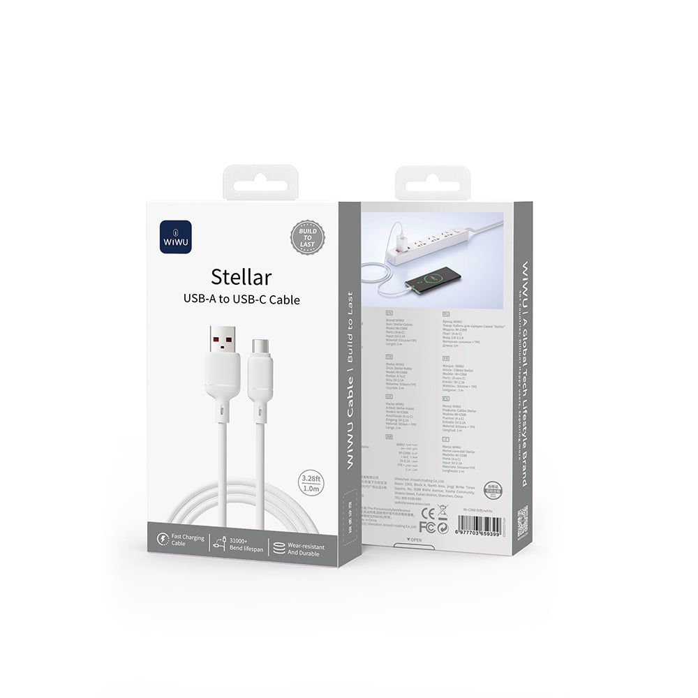 Wi-C088 Stellar USB-A to Type-C Hızlı Şarj Kablosu 1M – Fotoğraf 3