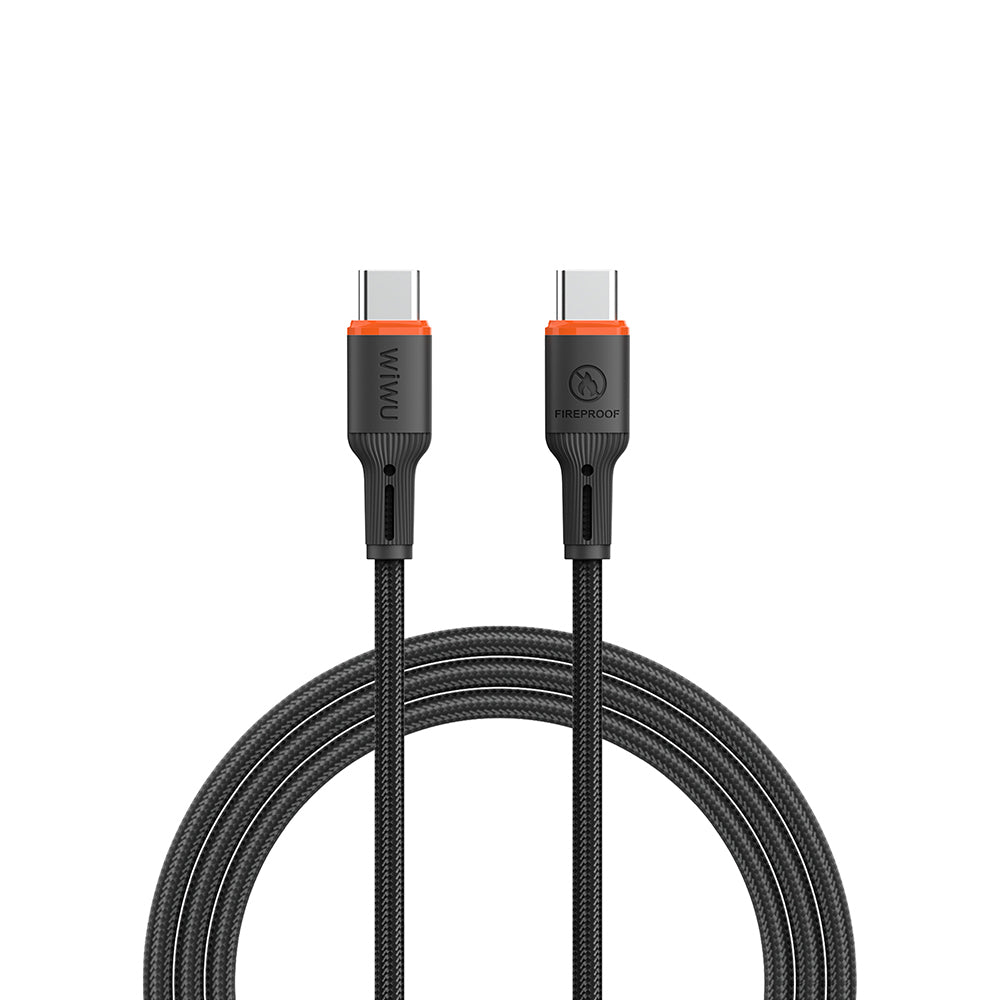 Wi-C098 FlameGuard Type-C to Type-C 60W Hızlı Şarj ve Data Kablosu 1.2m – Fotoğraf 1