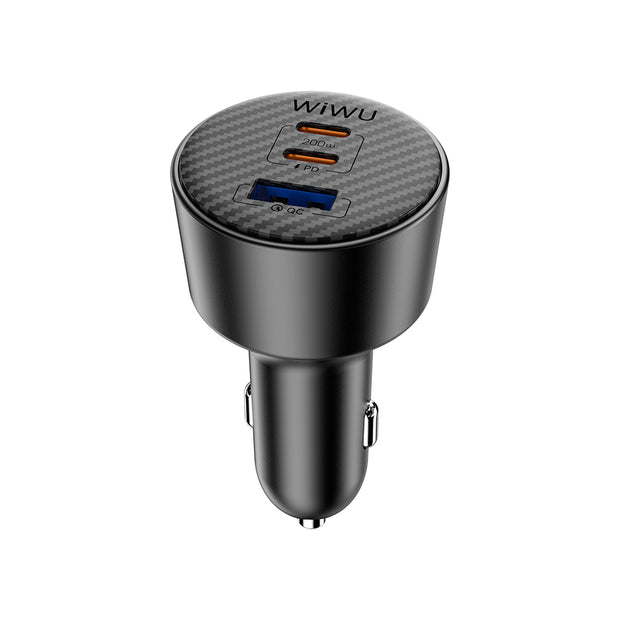 Wi-CC026 PD Type-C + USB-A Portlu 200W Aramid Fiber Araç Şarj Aleti – Fotoğraf 2