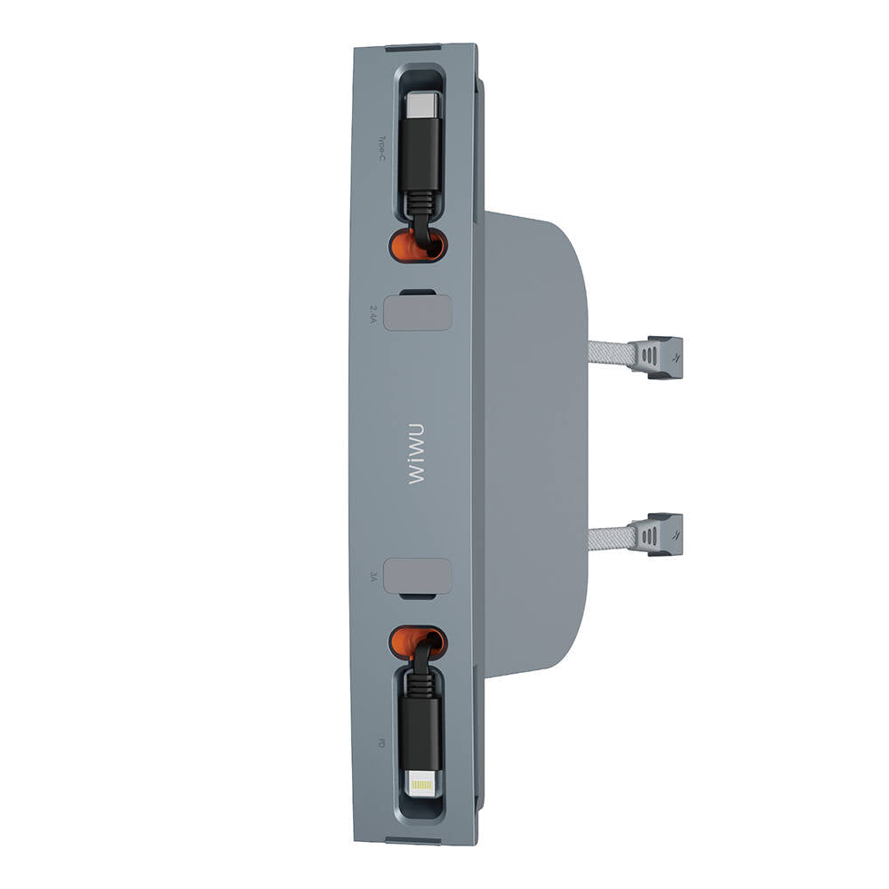 Wi-DS001 Tesla Uyumlu Type-C Lightning USB-A Araç İçi Şarj İstasyonu 60W – Fotoğraf 2