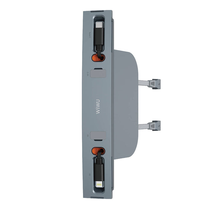 Wi-DS001 Tesla Uyumlu Type-C Lightning USB-A Araç İçi Şarj İstasyonu 60W – Fotoğraf 2