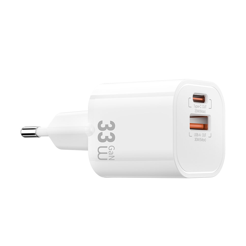 Wi-G017 Cube Serisi Type-C PD ve USB-A GaN Tech 33W Mini Şarj Başlığı – Fotoğraf 3
