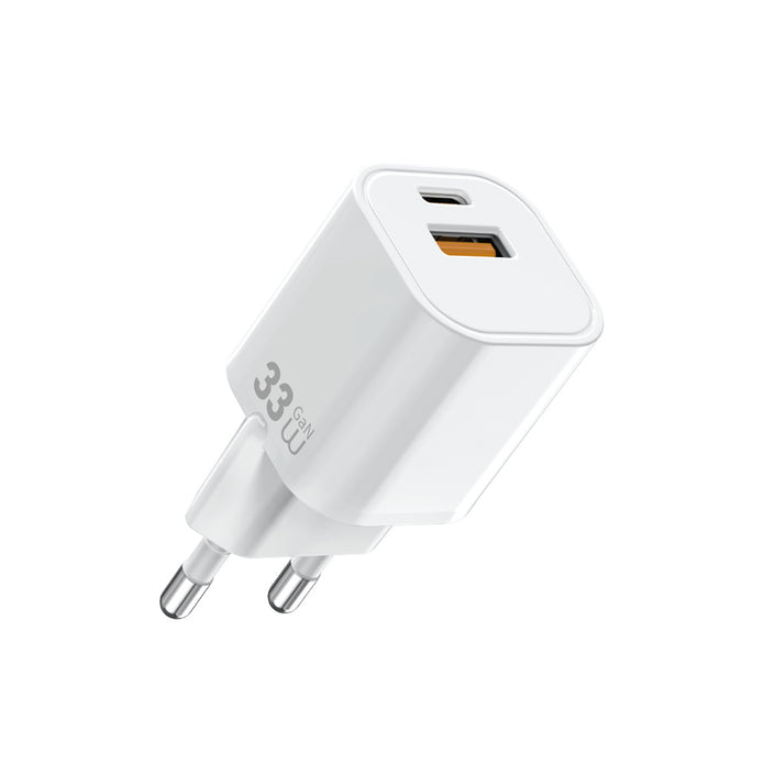 Wi-G017 Cube Serisi Type-C PD ve USB-A GaN Tech 33W Mini Şarj Başlığı – Fotoğraf 1