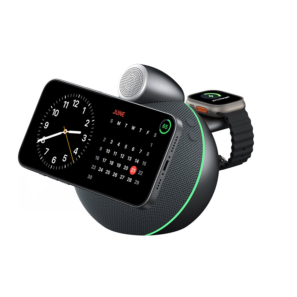 Wi-G042 Qi2 Bluetooth Hoparlörlü 25W Kablosuz Şarj Standı – Fotoğraf 4
