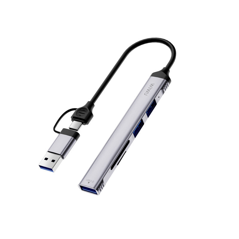 Zolo Wi-HB003 USB3.0 + USB2.0 + SD/TF Type-C USB-A 5in1 Hub Adaptör – Fotoğraf 1