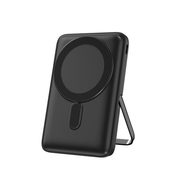 Wi-P011 Gentleman 10000mAh 15W LED Göstergeli Standlı Kablosuz Powerbank – Fotoğraf 1