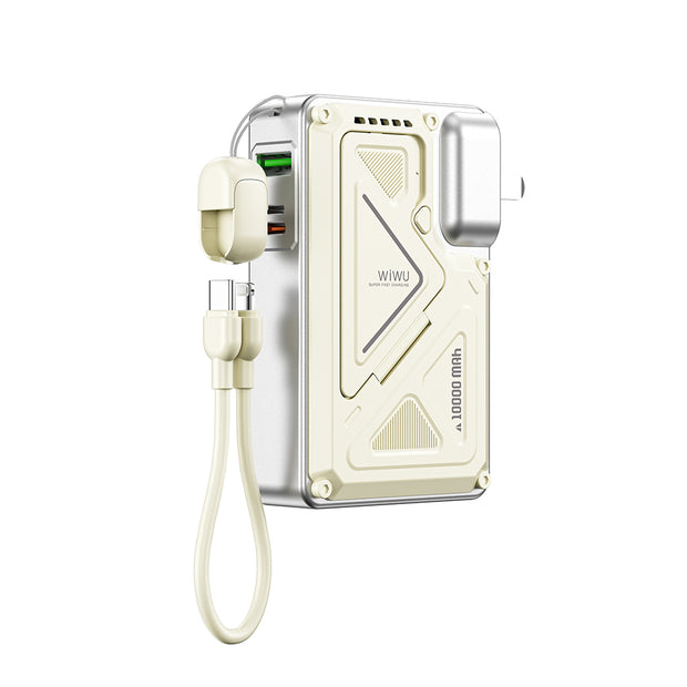 Wi-P057 Knight Serisi Wireless Type-C ve Lightning Kablolu PD Powerbank 35W 10000mAh – Fotoğraf 1