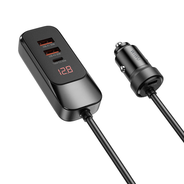 Wi-QC015 Extend Serisi Type-C ve USB-A Hızlı Araç Şarj Cihazı 120W – Fotoğraf 2