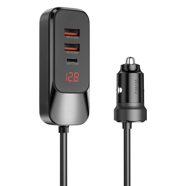 Wi-QC015 Extend Serisi Type-C ve USB-A Hızlı Araç Şarj Cihazı 120W – Fotoğraf 1