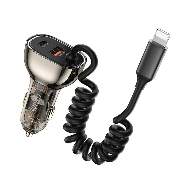 Wi-QC019 Geek Serisi 3in1 Lightning Kablolu Hızlı Araç Şarj Cihazı 90W – Fotoğraf 2