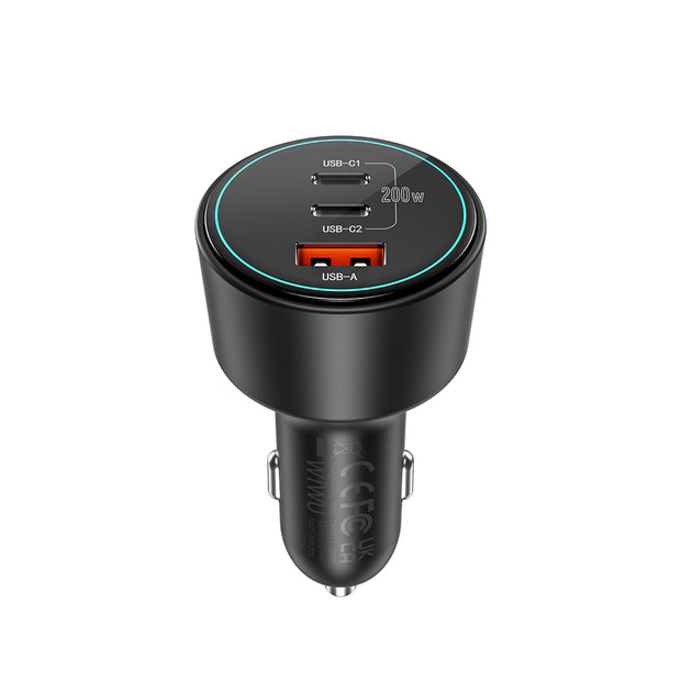 Wi-QC026 200W Dual Type-C USB-A Araç Şarj Aleti – Fotoğraf 1