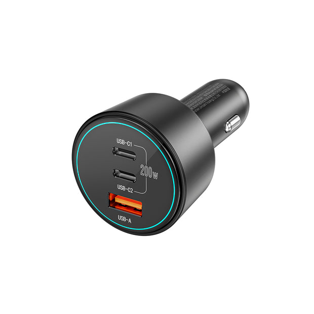 Wi-QC026 200W Dual Type-C USB-A Araç Şarj Aleti – Fotoğraf 2