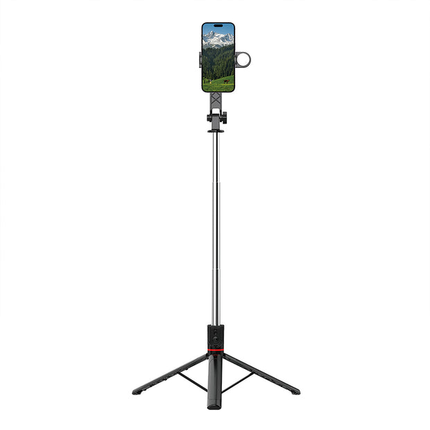 Wi-SE015 Dolgu Işıklı Teleskopik Tripod ve Selfie Çubuğu – Fotoğraf 2