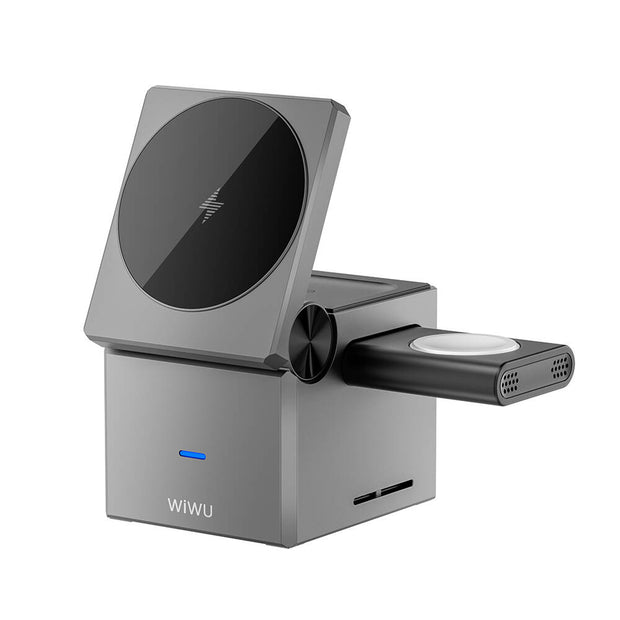 Wi-W030 Small Kare 3'ü 1 Arada Kablosuz Şarj Standı – Fotoğraf 1