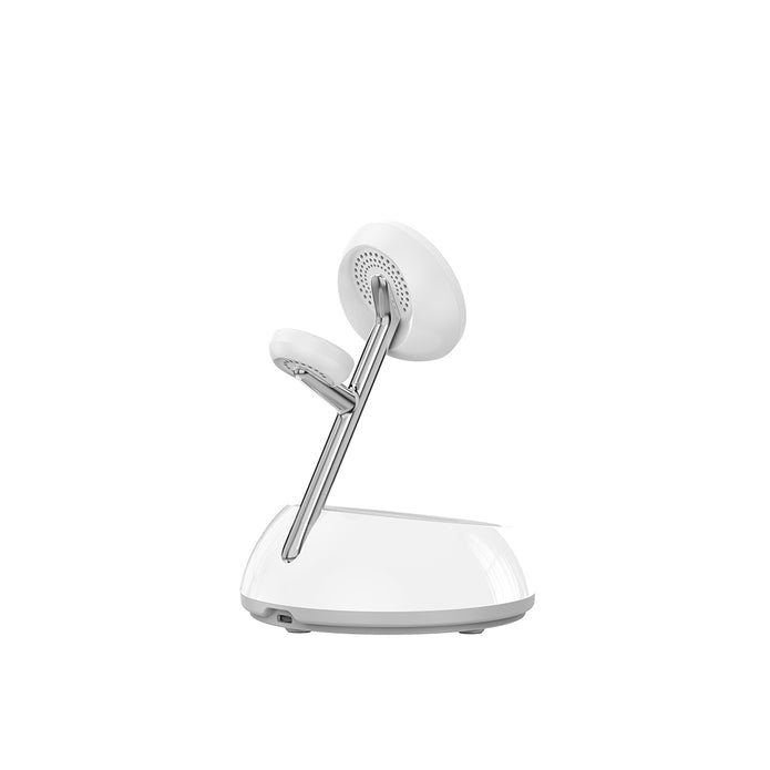 Wi-W036 Qi2 3in1 Magsafe Uyumlu Ambiyans Işıklı Kablosuz Şarj Standı 15W – Fotoğraf 4