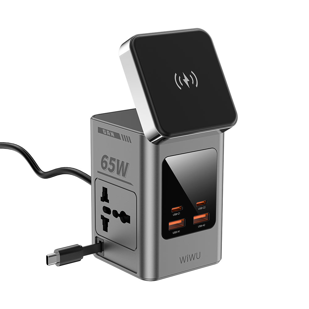 Wi-W040 GaN 65W 8in1 Telefon & Saat & Kulaklık Şarj İstasyonu – Fotoğraf 1