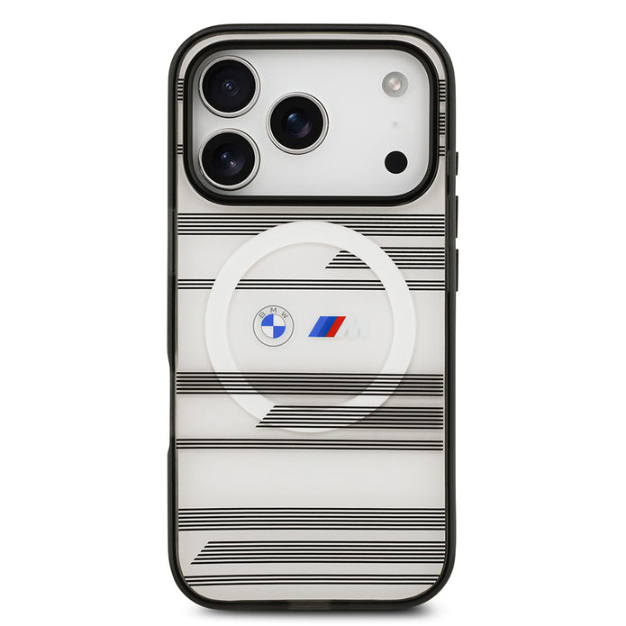 BMW iPhone 17 Pro Yatay M Şeritli MagSafe Uyumlu Kılıf